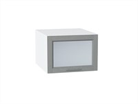 Шкаф верхний горизонтальный остекленный глубокий Сканди Белый, Grey Softwood, 500 В*Ш*Г 358*500*576, фасад МДФ/Стекло  Grey Softwood, корпус  Белый ms2510VVT_45351