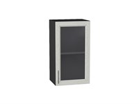 Шкаф верхний с 1-ой остекленной дверцей Сканди Graphite, Cappuccino Softwood, 720, 400 В*Ш*Г 716*400*320, фасад МДФ/Стекло  Cappuccino Softwood, корпус  Graphite ms2510VVT_41449