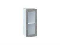 Шкаф верхний с 1-ой остекленной дверцей Сканди Белый, Grey Softwood, 720, 300 В*Ш*Г 716*300*320, фасад МДФ/Стекло  Grey Softwood, корпус  Белый ms2510VVT_41441