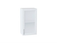 Шкаф верхний с 1-ой остекленной дверцей Сканди Белый, White Softwood, 720, 400 В*Ш*Г 716*400*320, фасад МДФ/Стекло  White Softwood, корпус  Белый ms2510VVT_56182