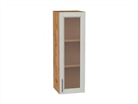 Шкаф верхний с 1-ой остекленной дверцей Сканди Дуб Вотан, Cappuccino Softwood, 920, 300 В*Ш*Г 920*300*320, фасад МДФ/Стекло  Cappuccino Softwood, корпус  Дуб Вотан ms2510VVT_62921