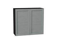Шкаф верхний с 2-мя дверцами Сканди Graphite, Grey Softwood, 720, 800 В*Ш*Г 716*800*318, фасад МДФ  Grey Softwood, корпус  Graphite ms2510VVT_41601