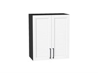 Шкаф верхний с 2-мя дверцами Сканди Graphite, White Silkwood, 720, 600 В*Ш*Г 716*600*320, фасад МДФ  White Silkwood, корпус  Graphite ms2510VVT_70212