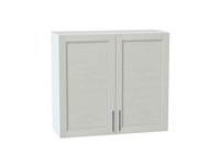 Шкаф верхний с 2-мя дверцами Сканди Белый, Cappuccino Softwood, 720, 800 В*Ш*Г 716*800*318, фасад МДФ  Cappuccino Softwood, корпус  Белый ms2510VVT_41596