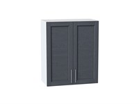 Шкаф верхний с 2-мя дверцами Сканди Белый, Graphite Softwood, 720, 600 В*Ш*Г 716*600*320, фасад МДФ  Graphite Softwood, корпус  Белый ms2510VVT_41587