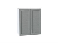Шкаф верхний с 2-мя дверцами Сканди Белый, Grey Softwood, 720, 600 В*Ш*Г 716*600*320, фасад МДФ  Grey Softwood, корпус  Белый ms2510VVT_41589