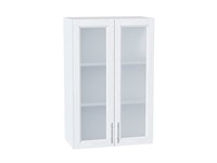 Шкаф верхний с 2-мя остекленными дверцами Сканди Белый, White Softwood, 920, 600 В*Ш*Г 920*600*320, фасад МДФ/Стекло  White Softwood, корпус  Белый ms2510VVT_56215