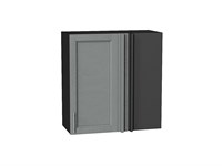 Шкаф верхний прямой угловой Сканди Graphite, Grey Softwood, 720, 700 В*Ш*Г 716*700*345, фасад МДФ  Grey Softwood, корпус  Graphite ms2510VVT_60296