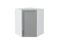 Шкаф верхний угловой Сканди Белый, Grey Softwood, 720 В*Ш*Г 716*600*600, фасад МДФ  Grey Softwood, корпус  Белый ms2510VVT_41683