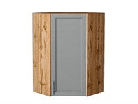 Шкаф верхний угловой Сканди Дуб Вотан, Grey Softwood, 920 В*Ш*Г 920*600*600, фасад МДФ  Grey Softwood, корпус  Дуб Вотан ms2510VVT_62979
