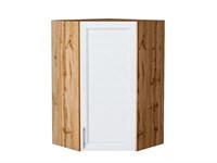 Шкаф верхний угловой Сканди Дуб Вотан, White Softwood, 920 В*Ш*Г 920*600*600, фасад МДФ  White Softwood, корпус  Дуб Вотан ms2510VVT_62975