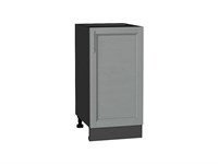 Шкаф нижний с 1-ой дверцей Сканди Graphite, Grey Softwood, 400 В*Ш*Г 816*400*480, фасад МДФ  Grey Softwood, корпус  Graphite ms2510VVT_41817