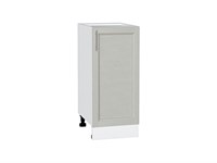 Шкаф нижний с 1-ой дверцей Сканди Белый, Cappuccino Softwood, 350 В*Ш*Г 816*350*480, фасад МДФ  Cappuccino Softwood, корпус  Белый ms2510VVT_65219
