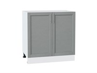 Шкаф нижний с 2-мя дверцами Сканди Белый, Grey Softwood, 800 В*Ш*Г 816*800*478, фасад МДФ  Grey Softwood, корпус  Белый ms2510VVT_41959