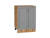 Шкаф нижний с 2-мя дверцами Сканди Дуб Вотан, Grey Softwood, 600 В*Ш*Г 816*600*480, фасад МДФ  Grey Softwood, корпус  Дуб Вотан ms2510VVT_63038