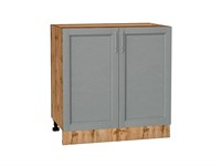 Шкаф нижний с 2-мя дверцами Сканди Дуб Вотан, Grey Softwood, 800 В*Ш*Г 816*800*478, фасад МДФ  Grey Softwood, корпус  Дуб Вотан ms2510VVT_63039