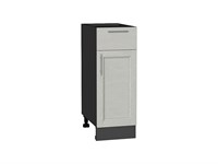 Шкаф нижний с 1-ой дверцей и ящиком Сканди Graphite, Cappuccino Softwood, 300 В*Ш*Г 816*300*480, фасад МДФ  Cappuccino Softwood, корпус  Graphite ms2510VVT_41857