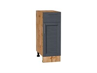 Шкаф нижний с 1-ой дверцей и ящиком Сканди Дуб Вотан, Graphite Softwood, 300 В*Ш*Г 816*300*480, фасад МДФ  Graphite Softwood, корпус  Дуб Вотан ms2510VVT_62997