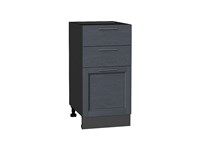 Шкаф нижний с 3-мя ящиками Сканди Graphite, Graphite Softwood, 400 В*Ш*Г 816*400*480, фасад МДФ  Graphite Softwood, корпус  Graphite ms2510VVT_41903
