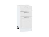 Шкаф нижний с 3-мя ящиками Сканди Белый, White Softwood, 400 В*Ш*Г 816*400*480, фасад МДФ  White Softwood, корпус  Белый ms2510VVT_56251