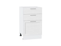 Шкаф нижний с 3-мя ящиками Сканди Белый, White Softwood, 500 В*Ш*Г 816*500*480, фасад МДФ  White Softwood, корпус  Белый ms2510VVT_56252