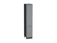 Шкаф пенал с 2-мя дверцами Сканди Graphite, Grey Softwood, 2140, 400 В*Ш*Г 2132*400*576, фасад МДФ  Grey Softwood, корпус  Graphite ms2510VVT_42059