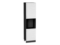 Шкаф пенал с 2-мя дверцами под технику Сканди Graphite, White Softwood, 2340 В*Ш*Г 2336*600*576, фасад МДФ  White Softwood, корпус  Graphite ms2510VVT_56285