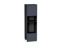 Шкаф пенал с 1-ой дверцей и ящиком под технику Сканди Graphite, Graphite Softwood, 2140 В*Ш*Г 2132*600*576, фасад МДФ  Graphite Softwood, корпус  Graphite ms2510VVT_42501