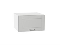 Шкаф верхний горизонтальный глубокий Лофт Белый, Grey Silk, 600 В*Ш*Г 358*600*576, фасад МДФ  Grey Silk, корпус  Белый ms2510VVT_69531