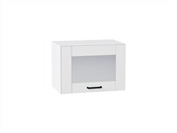 Шкаф верхний горизонтальный остекленный Лофт Белый, Super White, 500 В*Ш*Г 358*500*320, фасад МДФ/Стекло  Super White, корпус  Белый ms2510VVT_55140
