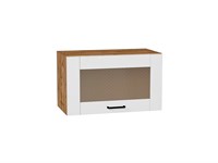 Шкаф верхний горизонтальный остекленный Лофт Дуб Вотан, Super White, 600 В*Ш*Г 358*600*320, фасад МДФ/Стекло  Super White, корпус  Дуб Вотан ms2510VVT_63139