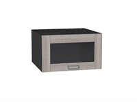 Шкаф верхний горизонтальный остекленный глубокий Лофт Graphite, Cappuccino Veralinga, 600 В*Ш*Г 358*600*576, фасад МДФ/Стекло  Cappuccino Veralinga, корпус  Graphite ms2510VVT_45203