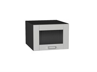 Шкаф верхний горизонтальный остекленный глубокий Лофт Graphite, Grey Silk, 500 В*Ш*Г 358*500*576, фасад МДФ/Стекло  Grey Silk, корпус  Graphite ms2510VVT_69560