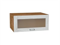 Шкаф верхний горизонтальный остекленный глубокий Лофт Дуб Вотан, Nordic Oak, 800 В*Ш*Г 358*800*576, фасад МДФ/Стекло  Nordic Oak, корпус  Дуб Вотан ms2510VVT_63134