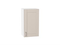 Шкаф верхний с 1-ой дверцей Лофт Белый, Cream Silk, 720, 400 В*Ш*Г 716*400*320, фасад МДФ  Cream Silk, корпус  Белый ms2510VVT_71436