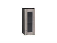 Шкаф верхний с 1-ой остекленной дверцей Лофт Graphite, Cappuccino Veralinga, 720, 300 В*Ш*Г 716*300*320, фасад МДФ/Стекло  Cappuccino Veralinga, корпус  Graphite ms2510VVT_35951
