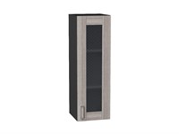 Шкаф верхний с 1-ой остекленной дверцей Лофт Graphite, Cappuccino Veralinga, 920, 300 В*Ш*Г 920*300*320, фасад МДФ/Стекло  Cappuccino Veralinga, корпус  Graphite ms2510VVT_40658