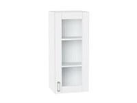 Шкаф верхний с 1-ой остекленной дверцей Лофт Белый, White Silk, 920, 400 В*Ш*Г 920*400*320, фасад МДФ/Стекло  White Silk, корпус  Белый ms2510VVT_60033