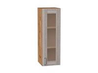 Шкаф верхний с 1-ой остекленной дверцей Лофт Дуб Вотан, Cappuccino Veralinga, 920, 300 В*Ш*Г 920*300*320, фасад МДФ/Стекло  Cappuccino Veralinga, корпус  Дуб Вотан ms2510VVT_63214
