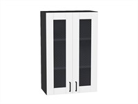 Шкаф верхний с 2-мя остекленными дверцами Лофт Graphite, Super White, 920, 600 В*Ш*Г 920*600*320, фасад МДФ/Стекло  Super White, корпус  Graphite ms2510VVT_55248