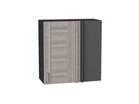 Шкаф верхний прямой угловой Лофт Graphite, Cappuccino Veralinga, 690 В*Ш*Г 716*690*345, фасад МДФ  Cappuccino Veralinga, корпус  Graphite ms2510VVT_48734