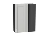 Шкаф верхний прямой угловой Лофт Graphite, Grey Silk, 920 В*Ш*Г 920*700*345, фасад МДФ  Grey Silk, корпус  Graphite ms2510VVT_69571