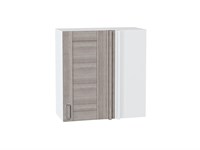 Шкаф верхний прямой угловой Лофт Белый, Cappuccino Veralinga, 720 В*Ш*Г 716*700*345, фасад МДФ  Cappuccino Veralinga, корпус  Белый ms2510VVT_60314