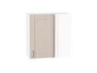 Шкаф верхний прямой угловой Лофт Белый, Cream Silk, 720 В*Ш*Г 716*700*345, фасад МДФ  Cream Silk, корпус  Белый ms2510VVT_71428