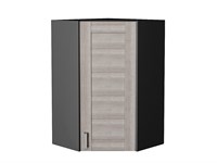 Шкаф верхний угловой Лофт Graphite, Cappuccino Veralinga, 920 В*Ш*Г 920*600*600, фасад МДФ  Cappuccino Veralinga, корпус  Graphite ms2510VVT_40550