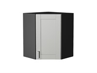 Шкаф верхний угловой Лофт Graphite, Grey Silk, 720 В*Ш*Г 716*600*600, фасад МДФ  Grey Silk, корпус  Graphite ms2510VVT_69660