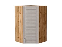 Шкаф верхний угловой Лофт Дуб Вотан, Cappuccino Veralinga, 920 В*Ш*Г 920*600*600, фасад МДФ  Cappuccino Veralinga, корпус  Дуб Вотан ms2510VVT_63313