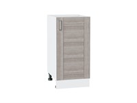 Шкаф нижний с 1-ой дверцей Лофт Белый, Cappuccino Veralinga, 400 В*Ш*Г 816*400*480, фасад МДФ  Cappuccino Veralinga, корпус  Белый ms2510VVT_36034