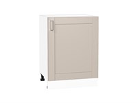 Шкаф нижний с 1-ой дверцей Лофт Белый, Cream Silk, 600 В*Ш*Г 816*600*480, фасад МДФ  Cream Silk, корпус  Белый ms2510VVT_71557