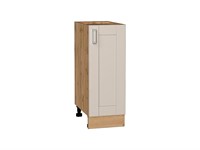 Шкаф нижний с 1-ой дверцей Лофт Дуб Вотан, Cream Silk, 300 В*Ш*Г 816*300*480, фасад МДФ  Cream Silk, корпус  Дуб Вотан ms2510VVT_71559